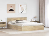 Bed Frame Sonoma Oak 150 x 200 cm Engineered Wood 3408657
