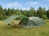 Cabin Tent with Roof Green 6-Person Polyester and Steel 42028583