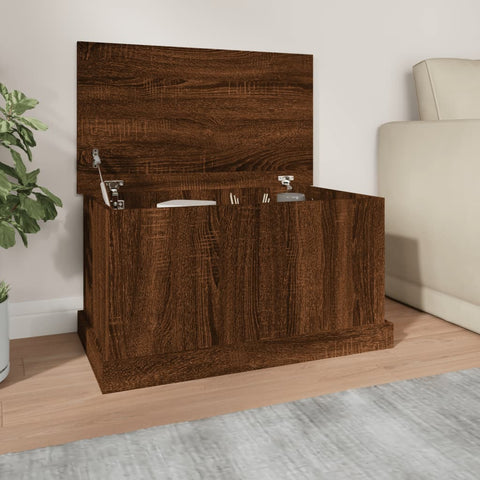 ZNTS Storage Box Brown Oak 70x40x38 cm Engineered Wood 816511