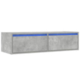 TV Cabinet with LED Lights Concrete Grey 100X35.5x25 cm 860241