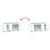 TV Cabinet with LED White 100x34x50 cm Engineered Wood 852208