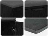 Hall Bench Black Oak 60 x 38 x 46 cm Engineered Wood and Fabric 891473