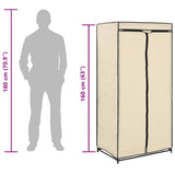 282443 Wardrobes 2 pcs Cream 75x50x160 cm