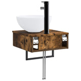 Wall-Mounted Wash Basin Smoked Oak 40 x 41 x 40.5 cm 890183