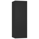 ZNTS 4 Piece TV Cabinet Set Black Engineered Wood 3078791