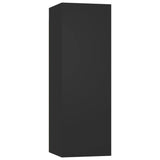 ZNTS 4 Piece TV Cabinet Set Black Engineered Wood 3078791
