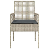 Garden Chair 2 pcs Light Grey 55 x 53 x 85 cm Poly Rattan 42003450