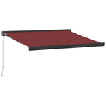 ZNTS Manual Retractable Awning Burgundy 350x250 cm 3215319