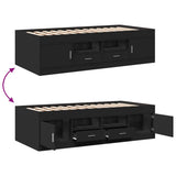 Daybed Black Engineered wood, Plywood Small Single 3280259