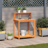 Potting Table with Shelves Brown 82.5x50x109.5 cm Solid Wood Pine 844633