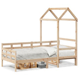 Day Bed with Roof without Mattress 80x200 cm Solid Wood 3282326