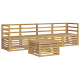 Outdoor Sofa Set 5 pcs White Solid Acacia Wood 3391334