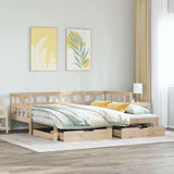 Daybed with Trundle and Drawers without Mattress 80x200 cm 3302209