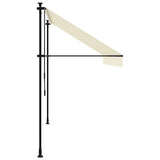 Retractable Awning Cream 300x150 cm Fabric and Steel 368747