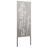 Garden Privacy Screen Floral Rusty 50 x 140 cm Weathering Steel 876300