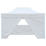 Foldable Party Tent with 4 Sidewalls 3x4.5 m White 48870