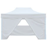 Foldable Party Tent with 4 Sidewalls 3x4.5 m White 48870