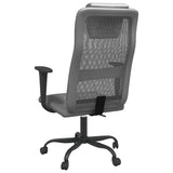 Office Chair Grey Mesh Fabric and Faux Leather 353020