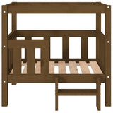 Dog Bed Honey Brown 75.5x63.5x70 cm Solid Wood Pine 822380