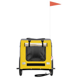 Pet Bike Trailer Yellow and Grey Oxford Fabric&Iron 93840