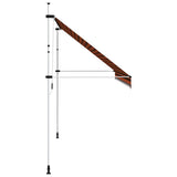 Manual Retractable Awning 400 cm Orange and Brown 145840