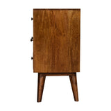 4 Drawer Multi Chestnut Bedside IN3278