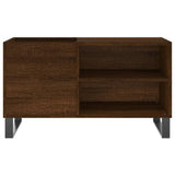 Record Cabinet Brown Oak 85x38x48 cm Engineered Wood 831715