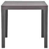 Garden Table Mocca 78x78x72 cm Plastic 48785