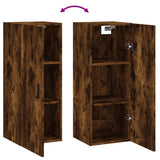 Wall Mounted Cabinet Smoked Oak 34.5x34x90 cm 828873