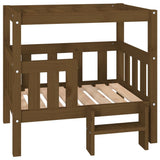 Dog Bed Honey Brown 75.5x63.5x70 cm Solid Wood Pine 822380