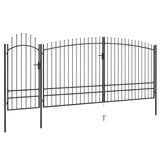 Garden Fence Gate Woerden with Spear Top 5x1.95 m Black 146326