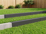 Garden Cover Profile 10 pcs 100 x 10 x 15 cm Steel Black 8012907