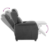 Recliner Chair Dark Grey 66.5 x 94 x 101.5 cm Polyester 340153