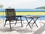 Three-Piece Garden Table and Chair Set - Black T3398P323786