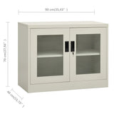 Office Cabinet Light Grey 90x40x70 cm Steel 335927