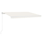 Manual Retractable Awning with LED 450x300 cm Cream 3068922