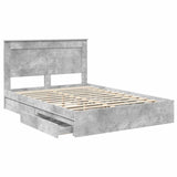 Storage Bed Concrete Grey 150 x 200 cm Engineered Wood 3410236