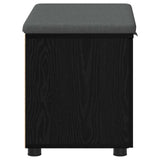 Hall Bench Black Oak 60 x 38 x 46 cm Engineered Wood and Fabric 891473