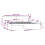 Bed Frame without Mattress Solid Wood 200x200 cm 810167