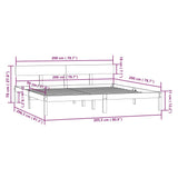 Bed Frame without Mattress Solid Wood 200x200 cm 810167