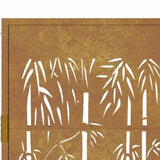Garden Gate 100x100 cm Corten Steel Bamboo Design 153185