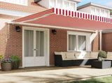 Retractable Awning Manual Red and White 500 x 350 cm 3331493