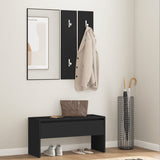 Hallway Furniture Set Black Engineered Wood 833512
