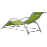 Sun Lounger Green Aluminium Standard Adjustable Armrests 310540