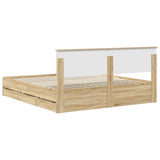 Bed Frame with Drawer Sonoma Oak 180 x 200 cm Engineer Wood 3410681