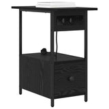 Bedside Cabinet Black Oak 60 x 30 x 61 cm Engineered Wood 859595