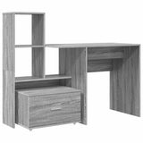 Desk Grey Sonoma 131.5 x 50 x 106.5 cm Engineered Wood 3337270