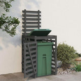 Wheelie Bin Storage Grey 84x90x128.5 cm Solid Wood Pine 825102