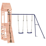 Outdoor Playset Natural wood and blue Solid Douglas Fir wood Large 3156926