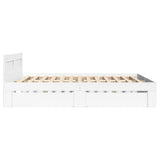 Bed Frame with Headboard without Mattress White 140x200 cm 3295562